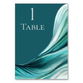 Moderne bruiloft -Smaragd Groen- Kaart (Achterkant)