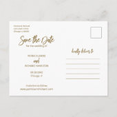 Moderne bruiloft sparen Datum 3 Foto collage Briefkaart (Achterkant)