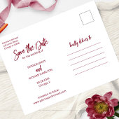 Moderne bruiloft sparen Datum 3 Foto collage Briefkaart