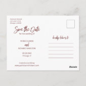 Moderne bruiloft sparen Datum 3 Foto collage Briefkaart (Achterkant)