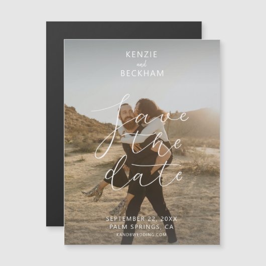 Moderne bruiloft Sparen de Bekleding van de Tekst  (Voorkant / Achterkant)