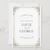 Moderne bruiloft sparen de Datum (Voorkant)