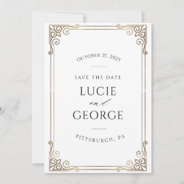 Moderne bruiloft sparen de Datum