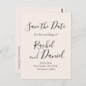 Moderne bruiloft sparen de Datum Briefkaart (Voorkant / Achterkant)