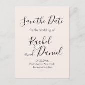Moderne bruiloft sparen de Datum Briefkaart (Voorkant)