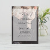 Moderne bruiloft sparen de Datum | Foto met overla Save The Date (Staand voorkant)