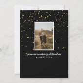 Moderne bruiloft sparen de Datum Foto's Calligrafi (Achterkant)