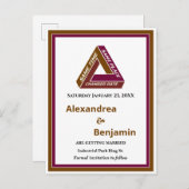 Moderne bruiloft sparen de Datum Nieuwe Datum Kaar Aankondigingskaart (Voorkant / Achterkant)