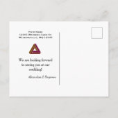 Moderne bruiloft sparen de Datum Nieuwe Datum Kaar Aankondigingskaart (Achterkant)