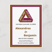 Moderne bruiloft sparen de Datum Nieuwe Datum Kaar Aankondigingskaart (Voorkant)