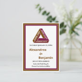 Moderne bruiloft sparen de Datum Nieuwe Datum Kaar Aankondigingskaart (Staand voorkant)