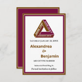 Moderne bruiloft sparen de Datum Nieuwe Datum Kaar Save The Date (Voorkant / Achterkant)