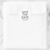 Moderne bruiloft sparen de Datum Sticker (Tas)