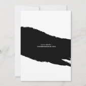 Moderne bruiloft Sparen de Foto & de Borstel van d Kaart (Achterkant)