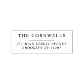 Moderne bruiloft sparen het Adres van de Familie v Rubberstempel (Gestempeld)