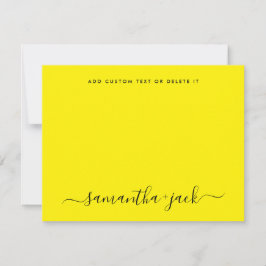 Moderne bruiloft stijlvol script elegant minimalis notitiekaartje