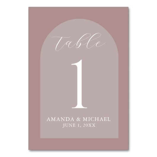 Moderne bruiloft stoffige Roos tinten Kaart (Achterkant)