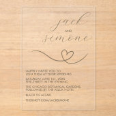 Moderne bruiloft | Trendy uitnodigingen | donkerne (Voorkant)