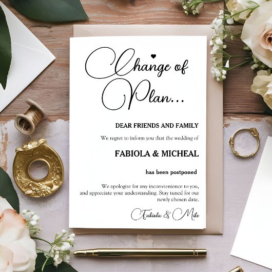 Moderne bruiloft uitgesteld bruiloft schema kaart