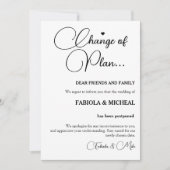 Moderne bruiloft uitgesteld bruiloft schema kaart (Voorkant)