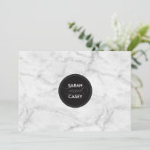 MODERNE BRUILOFT UITNODIGEN moderne mod spot zwart Kaart (Staand voorkant)