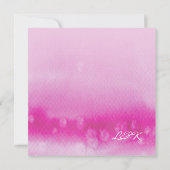 MODERNE BRUILOFT UITNODIGEN ombre waterverf fuschi Kaart (Achterkant)