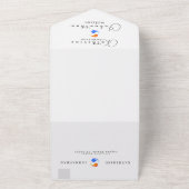 Moderne bruiloft uitnodiging-alles in één all in one uitnodiging (Buitenkant)