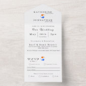 Moderne bruiloft uitnodiging-alles in één all in one uitnodiging (Binnen)