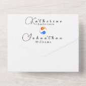 Moderne bruiloft uitnodiging-alles in één all in one uitnodiging (Achterkant)