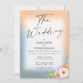 Moderne bruiloft uitnodiging met pastel kleuren (Voorkant)