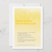 MODERNE BRUILOFT UITNODIGING ombre waterverf geel (Voorkant)