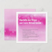 MODERNE BRUILOFT UITNODIGING: ombre waterverf roze Kaart (Voorkant / Achterkant)