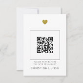 Moderne bruiloft Uitnodiging RSVP QR Code (Voorkant)