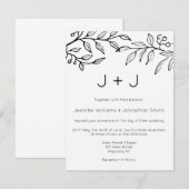 Moderne bruiloft uitnodigingen (Voorkant / Achterkant)