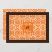 MODERNE BRUILOFT UITNODIGINGEN:: damask kleuren 8 Kaart (Voorkant / Achterkant)