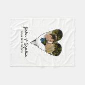 Moderne bruiloft Valentijn liefde hart aangepaste  Fleece Deken (Voorkant (Horizontaal))