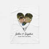 Moderne bruiloft Valentijn liefde hart aangepaste  Fleece Deken (Voorkant)