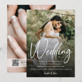Moderne Bruiloft van Foto Bruiloft overlay tekst Kaart (Voorkant / Achterkant)