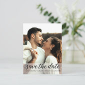 Moderne bruiloft van het Manuscript sparen de datu Briefkaart (Staand voorkant)