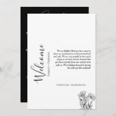 Moderne bruiloft verwelkomt & reisweekend kaart (Voorkant / Achterkant)