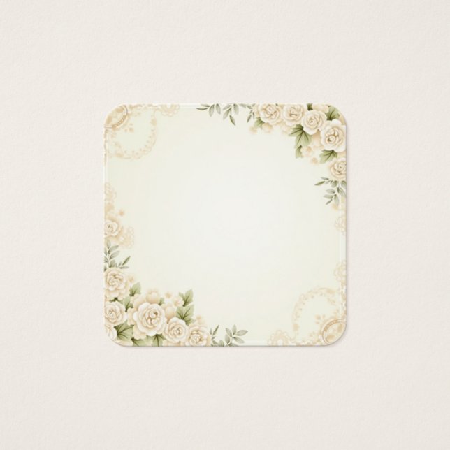 moderne bruiloft vierkante visitekaartjes (Voorkant)