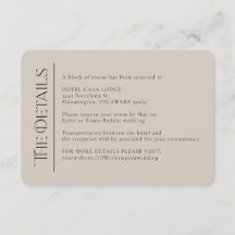 Moderne bruiloft - visitekaartje