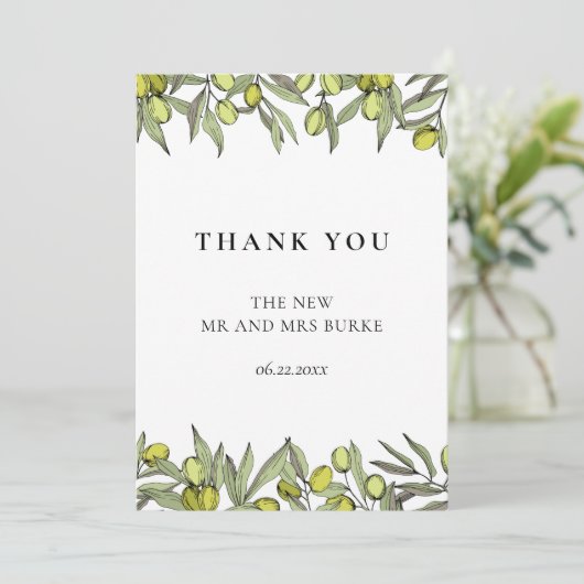 Moderne bruiloft voor filialen bedankkaart (Staand voorkant)