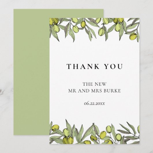 Moderne bruiloft voor filialen bedankkaart (Voorkant / Achterkant)