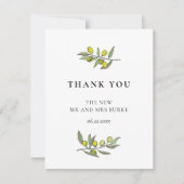 Moderne bruiloft voor filialen bedankkaart (Voorkant)