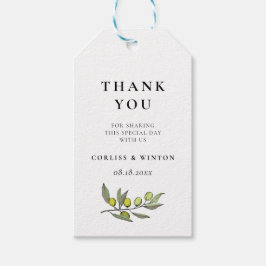 Moderne bruiloft voor filialen cadeaulabel