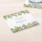 Moderne bruiloft voor filialen kartonnen onderzetters (Schuin)