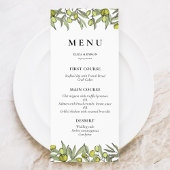 Moderne bruiloft voor filialen menu