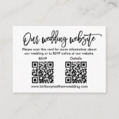 Moderne bruiloft voor penseel 2 QR RSVP - Gegevens Informatiekaartje (Voorkant)