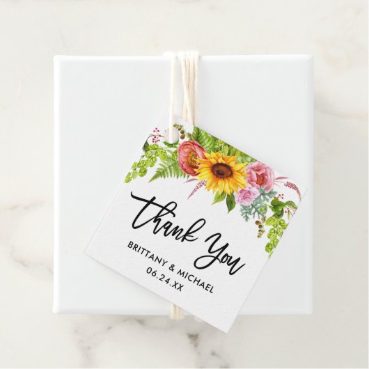 Moderne bruiloft voor penseel script Dank u Bedankjes Labels (In situ)